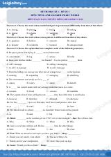 Đề thi học kì 1 Tiếng Anh 8 iLearn Smart World - Đề số 1